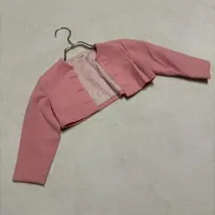 【ファミリア】（100cm）キッズ服 ボレロ ノーカラー サラサラ フォーマル