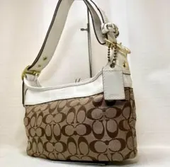 美品✨ コーチ アクセサリーポーチ 11444 シグネチャー キャンバス レザー