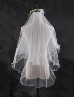 ベール ウェディングベール 韓国風 ブライダル小物 ヘッドドレス