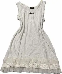 00s fairygrunge 森ガール バレエコアキャミリボンワンピ フリル