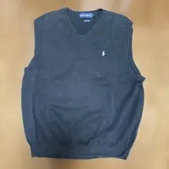 POLO GOLF ブラック Vネックベスト L ラルフローレン
