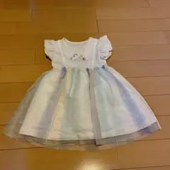 チュール切り替えワンピース　ユニコーン　110