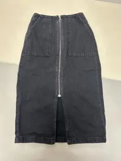 GU ジップ付きデニムタイトスカート S