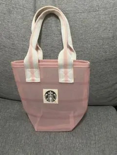 スターバックス 台湾　ピンクメッシュハンドバッグ