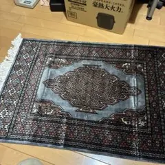 □P825□パキスタン絨毯□最高級□手織り□ウール□玄関マット□ラグ