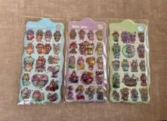 ラブブ　3Dシール　キラキラシール　立体シール　3枚セット