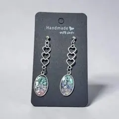 ハンドメイド ピアス ハートデザイン