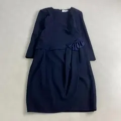 美品♡ クリスチャンディオール ワンピース ウール ロング丈 黒 切替 Christian Dior - クリスチャンディオール ワンピース ロングスリーブ