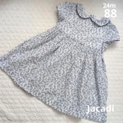 Jacadi　小花柄半袖ワンピース　24m88