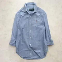 RALPH LAUREN　ラルフローレン シャンブレーシャツ ポニー刺繍　M