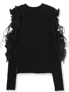 SNIDEL プリーツフリルドッキングニットプルオーバー