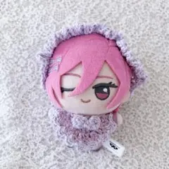 ぬい服　ヘッドドレス　スタイ　セット　紫　ピンク　リボン　フリル　ちびぐるみ