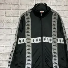 カッパ　ジャージ　トラックジャケット　ブラックS 87