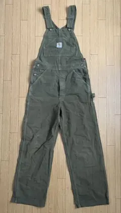 Carhartt オーバーオール オリーブ 古着のサムネイル