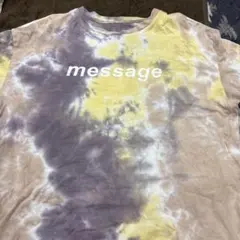タイダイ柄tシャツ 夏　tシャツ カットソー　トップス　黄色　イエロー　古着