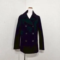 TK ピーコート ダブルボタン（M）濃紺 ショート丈 毛60%のサムネイル