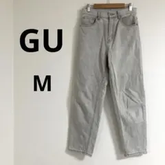 GU ジーユー レディース グレー ストレートデニムパンツ ジーンズ M