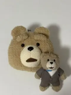 ted2 クマ ぬいぐるみキーホルダー ぬいぐるみポーチ 小銭入れ