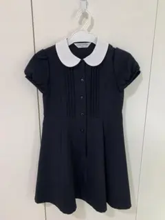 ネイビー 襟付き ワンピース 半袖