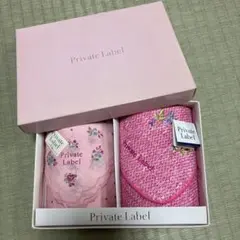 新品Private Labelプライベートレーベル　花柄　ハンカチセット　刺繍
