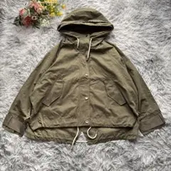 ザラ　マウンテンパーカー　フーディー　【Ｓ】　カーキ　ミリタリー　ゆったり