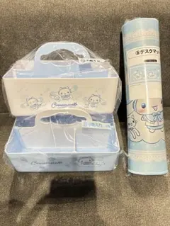 未使用】シナモロール 買い物カゴ 小物入れ バスマット クッション