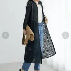 CRAFTSTANDARDBOUTIQUEバンドカラー花柄レース切替ワンピース★