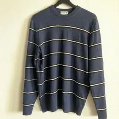 Lacoste ネイビー ストライプ セーター