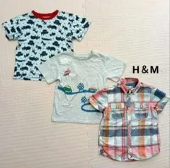H＆M アメカジ 半袖シャツ Tシャツ3点セット 120のサムネイル