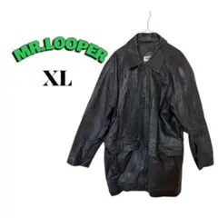 MR.LOOPER ブラック レザーコート XL
