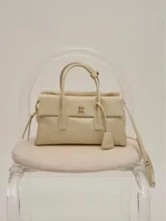 SNIDEL フラップソフト2wayボストン ショルダーバッグ アイボリーのサムネイル