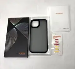 TORRAS iPhone15 ケース 半透明 黒 耐衝撃 MagSafe対応