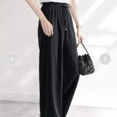 クラシカルエルフ　ブラック イージー　カジュアル　パンツ ゴムウエスト　ブラック