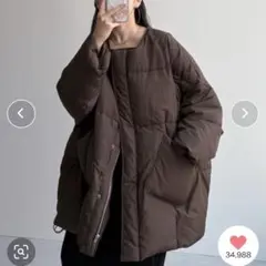 Ambre Neige volume knit padded jacke - メルカリ