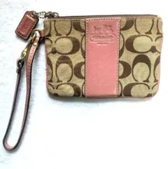 COACH コーチ ジュエリーケース ポーチ シグネチャー ピンク 希少