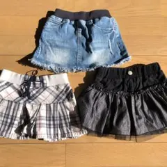 子ども服　ベビー服　女の子　スカート　90〜95センチ　3点セット