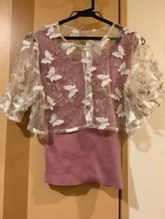 axes femme POETIQUE 立体蝶ブラウス×タンクセットのサムネイル