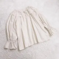 ナチュラルビューティーベーシック　ブラウス　ストライプ