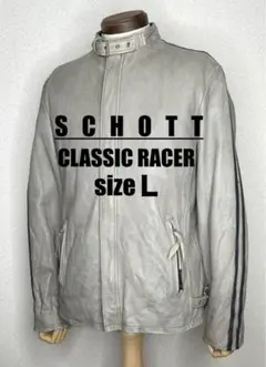 ①schott製【 L】クラシックレーサーUSA革ジャンninjaハーレーgpzのサムネイル