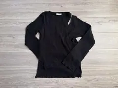 【未使用】MOUSSY リブ編み ブラック 長袖