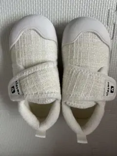 裏起毛 秋冬 シューズ 子供 靴 内長17-17.5 ホワイト