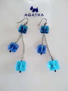 AGATHA PARIS　揺れる ブルー フック ピアス