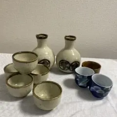 小振り酒器揃い7点セット　徳利２点　猪口３点プラス　猪口5点