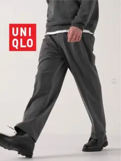 j*o様 ユニクロ　タックワイドパンツ　グレー ワイドパンツ XLサイズ