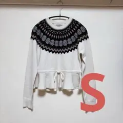 GU ぺプラムニットプルオーバー Sサイズ rokh ニット トップス