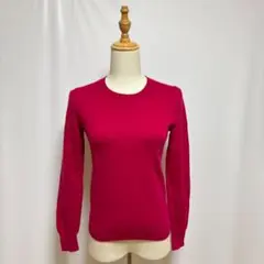 ★UNIQLOユニクロ カシミヤ100％ クルーネックニットセーターS ピンク