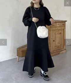 値下げ中‼︎prose verse パフスリーブマーメイドスウェットワンピ【PM】