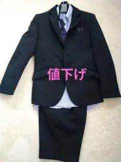 キッズ スーツセット 黒ストライプ