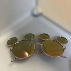 ミッキーシェイプのサングラス（ピンクゴールド）