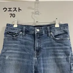 ラッキーブランド デニム スキニーパンツ 切りっぱなし 青 綿混 カジュアルのサムネイル